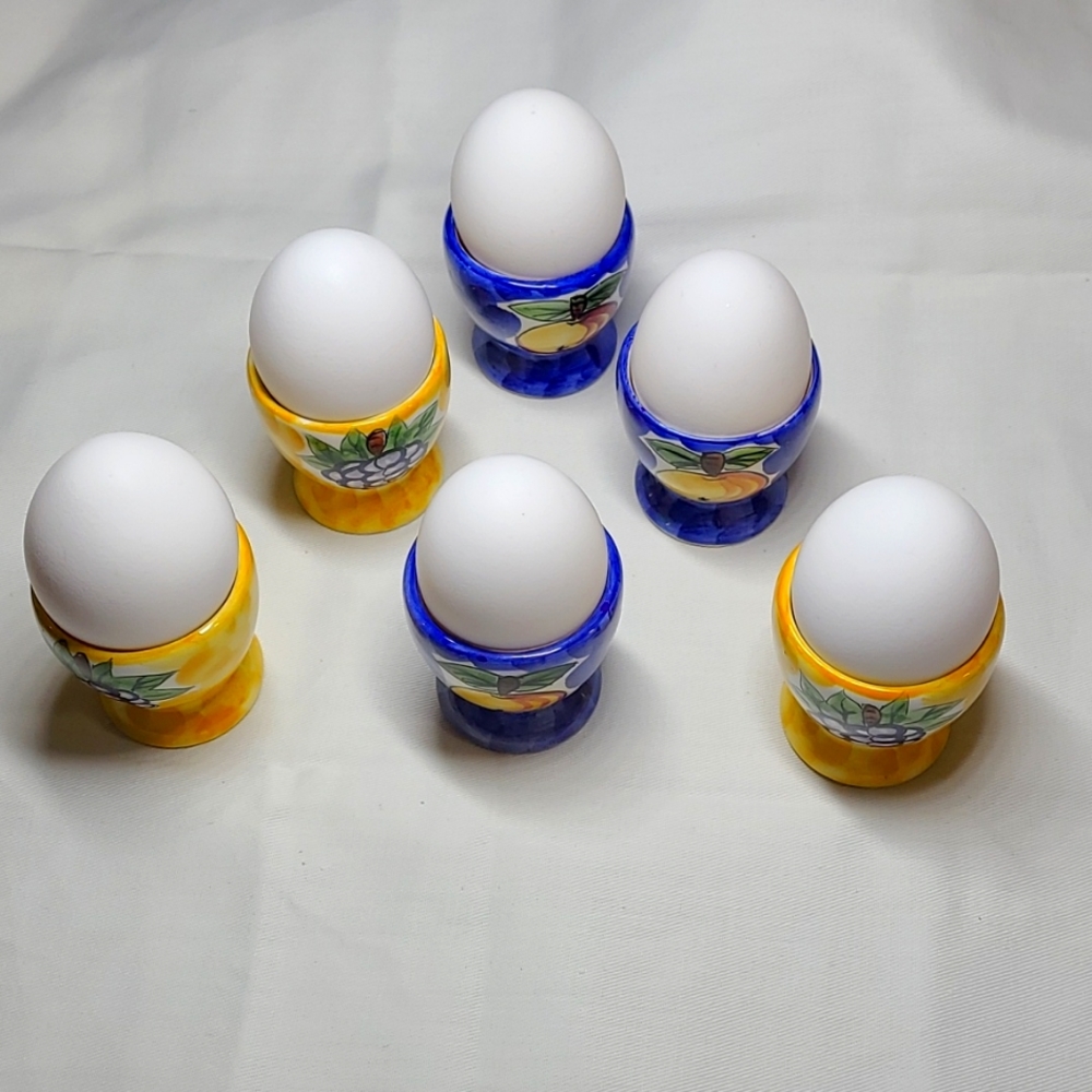 Ceramic Egg Cups- Six piece set